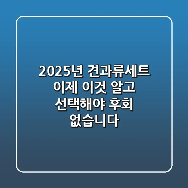 2025년 견과류세트, 이제 '이것' 알고 선택해야 후회 없습니다