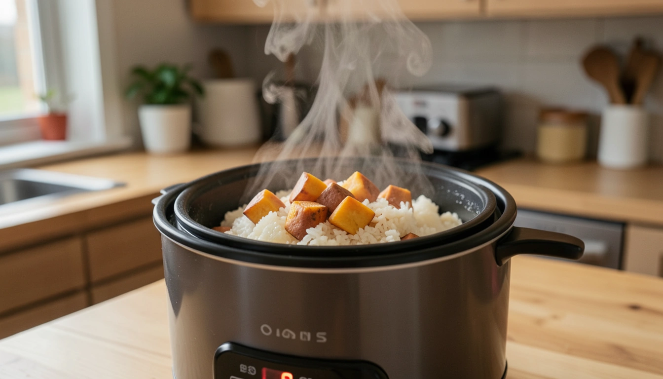 완벽한 고구마밥 물양 조절: 전기밥솥 황금 레시피 공개!