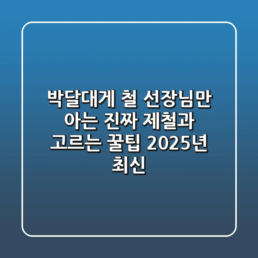 박달대게 철, 선장님만 아는 진짜 제철과 고르는 꿀팁 (2025년 최신)